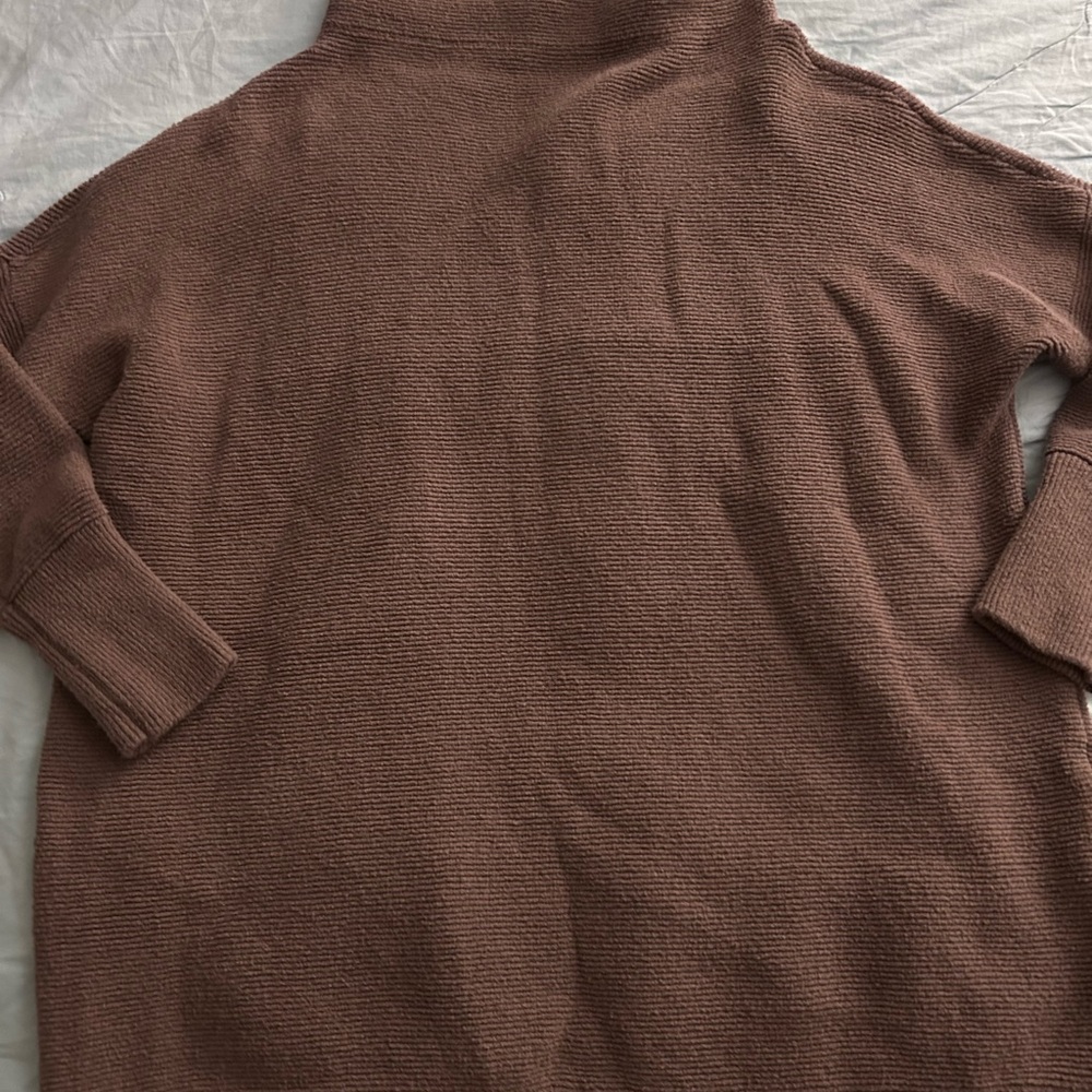 Free People Cozy Brown Turtleneck Sweater